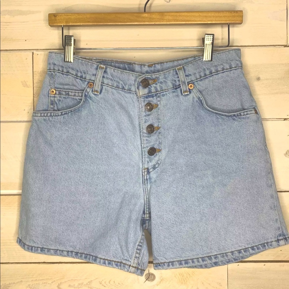 VTG 80s Levis 950 Button High Waist Shorts Sz 6